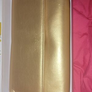 Pandora Gold Metallic Clutch Wristlet